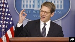 Jubir Gedung Putih Jay Carney menegaskan tidak ada perbedaan AS dan Israel mengenai sangat perlunya mencegah Iran memperoleh senjata nuklir (foto: dok) 