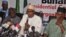 Nigerian opposition leader Muhammadu Buhari, from the Progressives Congress APC party, speaks at a press conference in Abuja, Nigeria, Sunday, Feb. 8, 2015.