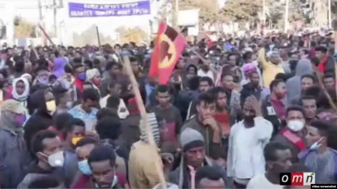Addis Ababa on farwell of singer hachalu