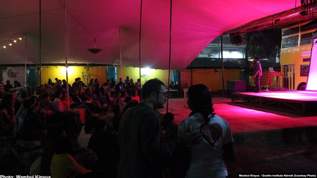 A recent screening of the Sudanese movie "Beats of the Antonov" organized by the Goethe Institute at a local venue in Nairobi, Kenya.