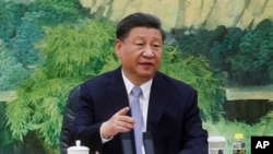 FILE - Chinese President Xi Jinping gestures as he meets with U.S. Secretary of State Antony Blinken in the Great Hall of the People in Beijing, China, on June 19, 2023.