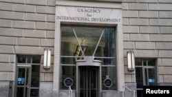 The USAID building sits closed to employees after a memo was issued advising agency personnel to work remotely, in Washington, Feb. 3, 2025. 