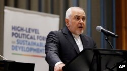 El canciller iraní, Mohammad Javad Zarif, que está en Nueva York para participar en reuniones en Naciones Unidas, dijo que “no hay información sobre la pérdida de un dron”.