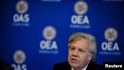 El secretario general de la OEA, Luis Almagro, en un evento sobre Venezuela celebrado en Washington, el 29 de mayo de 2018, 