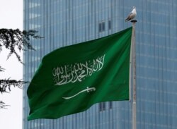 FILE PHOTO: A Saudi flag flutters atop Saudi Arabia's consulate in Istanbul, Turkey, Oct. 20, 2018.