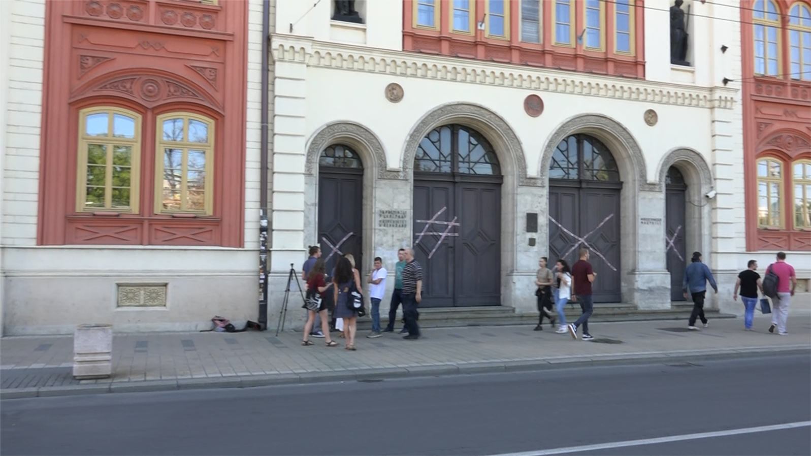 Ulaz u zgradu Rektorata Univerziteta u Beogradu, Foto: VOA