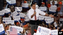 Republican presidential candidate former Massachusetts Gov. Mitt Romney speaks at a rally in Fishersville, Virginia, October 4, 2012.