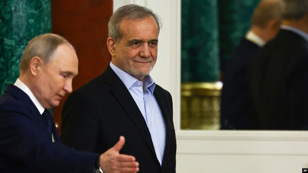 Իրանի և Ռուսաստանի նախագահներ Մասուդ Փեզեշքիանը և Վլադիմիր Պուտինը