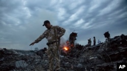 Hiện trường vụ bắn rơi MH17.