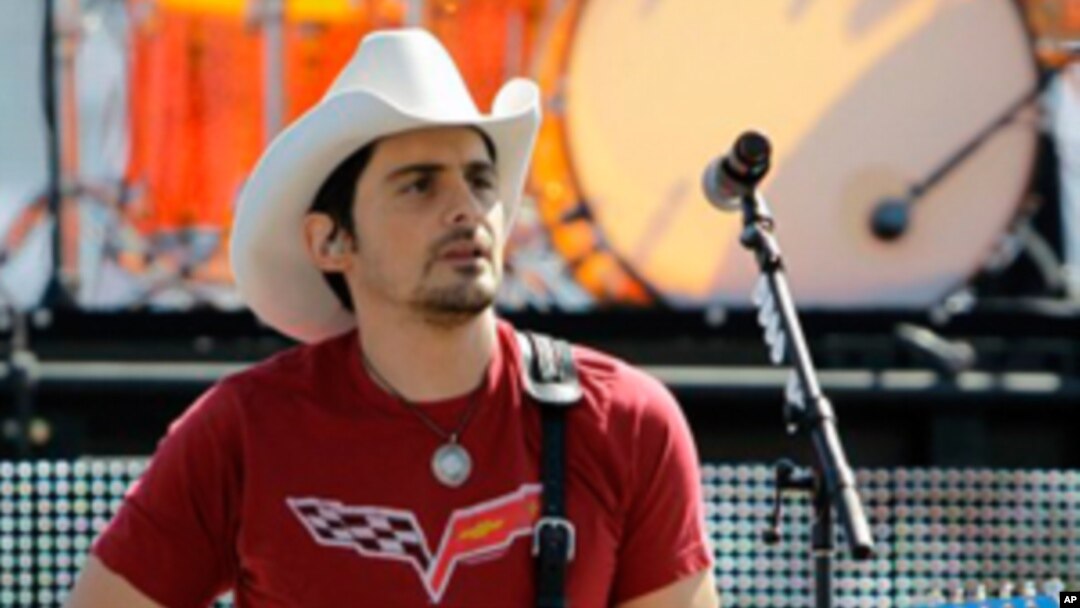 Brad Paisley performs at Daytona International Speedway in Daytona Beach, Florida, Feb. 20, 2011