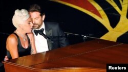 91st Academy Awards - Oscars Show - Hollywood, Los Angeles, California, U.S., February 24, 2019 - Lady Gaga and Bradley Cooper perform "Shallow" from "A Star Is Born." 