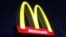 FILE - A sign is seen at a McDonald's restaurant in Queens, N.Y., March 17, 2020. 