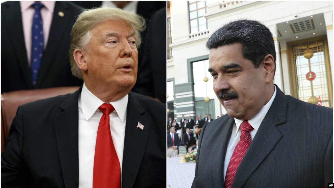 Presiden Amerika Donald Trump dan Presiden Venezuela Nicolas Maduro 