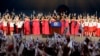 FILE - Participants give three cheers during a ceremony to mark the South Korean Liberation Day from Japanese colonial rule in 1945 in Seoul, South Korea, Aug. 15, 2013.