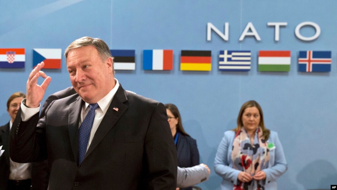 Novi državni sekretar SAD Majk Pompeo u sedištu NATO-a u Briselu