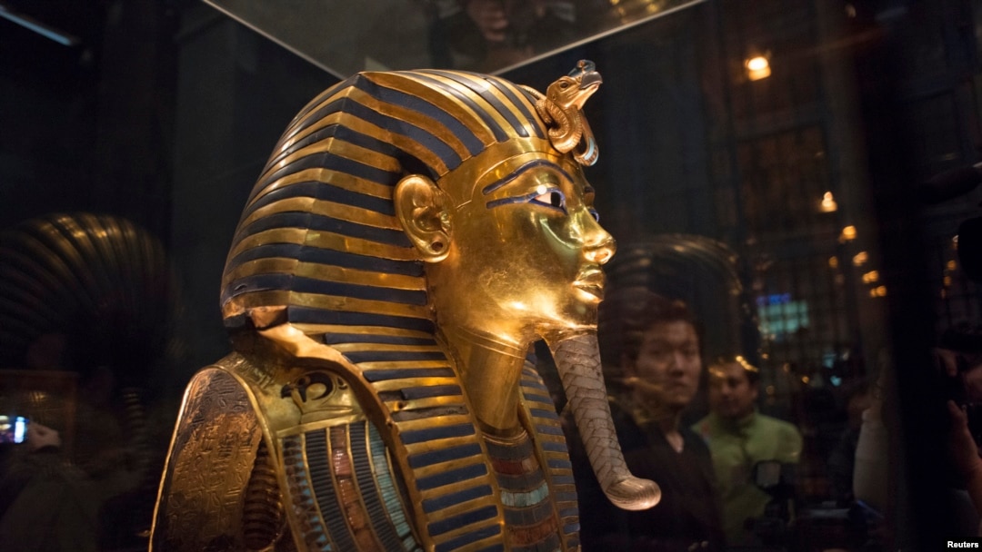 Mặt nạ của Vua Tutankhamun được trưng bày tại Viện Bảo tàng Ai Cập ở Cairo, ngày 24 tháng 1, 2015. 
