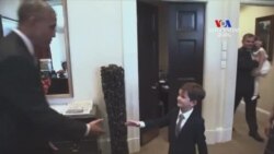 Օբամային այնքան հուզած նամակի հեղինակ փոքրիկ Ալեքսը վերջապես հանդիպել է նախագահի հետ