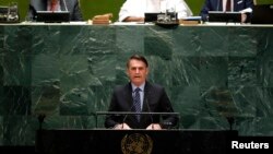 El presidente de Brasil, Jair Bolsonaro, ofreció el martes 24 de septiembre de 2019 el discurso tradicional de su país en la apertura del debate general de líderes mundiales a la Asamblea anual de la ONU. 