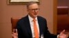 FILE - Australian Prime Minister Anthony Albanese speaks during a meeting with Prime Minister of Singapore Lee Hsien Loong at Parliament House in Canberra, Tuesday, Oct. 18, 2022. 