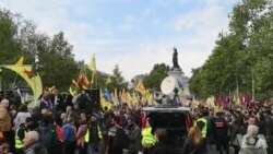 خۆپیشاندانی پاریس دژ بە هێرشەکانی تورکیا بۆ سەر کوردەکان لە باکوری سوریا