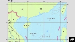 中國提交給聯合國的南中國海地圖