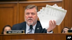 FILE - Representative Rick Crawford speaks during a hearing on Capitol Hill in Washington, Sept. 20, 2023.