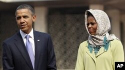 سه‌رۆک ئۆباما و میشێلی هاوسه‌ری، (ئه‌رشیفی وێنه‌)