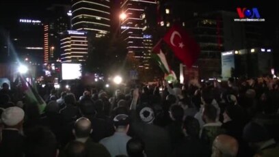 israil konsoloslugu onunde gazze protestosu