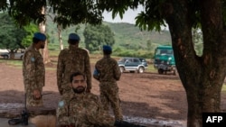 FILE —Pakistani peacekeepers from the United Nations Organization Mission for the Stabilization of the Congo (MONUSCO) are seen at their base in Kamanyola, eastern Democratic Republic of Congo on February 28, 2024.