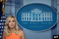 White House Press Secretary Kayleigh McEnany speaks during the media briefing at the White House in Washington, June 29, 2020.