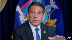 New York Governor Andrew Cuomo speaks during a news conference, June 23, 2021, in New York. 