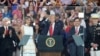 President Donald Trump and first lady Melania Trump arrive at an Independence Day celebration in front of the Lincoln Memorial in Washington, July 4, 2019. 