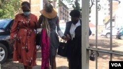 Mary Mubayiwa arriving in court in Harare on Thursday. (Photo: Thomas Chiripasi)