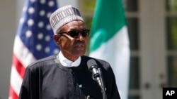 Le président Muhammadu Buhari à Washington, 30 avril 2018.