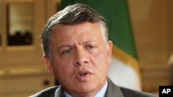 Jordan's King Abdullah is seen in an interview with the BBC in London, Monday, Nov. 14, 2011. King Abdullah has told the BBC that Syrian President Bashar Assad should step down, becoming the first Arab ruler to make such a call.