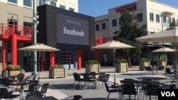 Markas Facebook di Menlo Park, Silicon Valley (VOA/Vina).