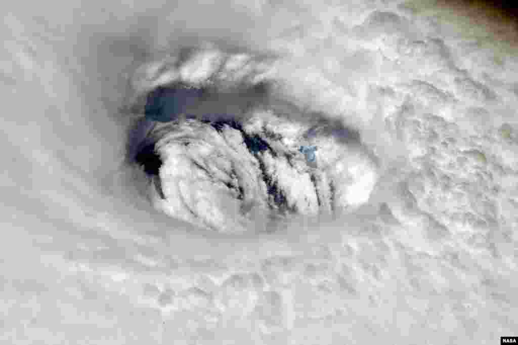 Astronaut Nick Hague, aboard the International Space Station, posted this photograph of Hurricane Dorian to Twitter, Sept. 2, 2019. He added, &quot;You can feel the power of the storm when you stare into its eye from above. Stay safe everyone!&quot; (Credit: NASA)