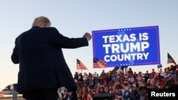 Former U.S. President Donald Trump attends his first campaign rally after announcing his candidacy for president in the 2024 election at an event in Waco, Texas, March 25, 2023.
