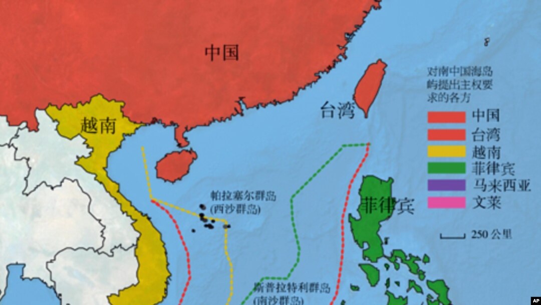 南中国海主权争议地图