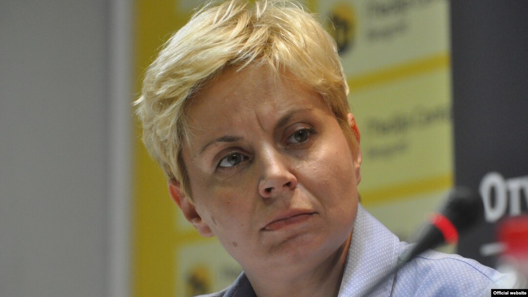 Vukosava Crnjanski, direktorka CRTA-e, na konferenciji za štampu u Medijacentru Beogradu, u Beogradu, 18. jula 2019. (Foto: Medijacentar Beograd)