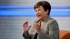 International Monetary Fund Managing Director Kristalina Georgieva speaks during an interview with AFP at IMF Headquarters in Washington on Jan. 10, 2024.