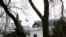 FILE - A national flag of Russia flies on the Russian embassy in Prague.