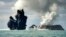 Erupción en 2009 de un volcán submarino en la isla de Tonga, en la Polinesia.