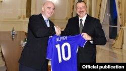 İlham Əliyev və FIFA-nın prezidenti Canni İnfantino 