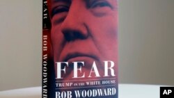 El libro de Bob Woodward sobre la presidencia de Donald Trump, "Fear", sale a la venta el martes, 11 de septiembre de 2018.
