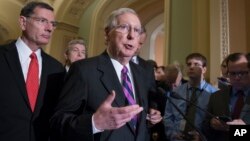 Pemimpin Mayoritas Senat AS, Mitch McConnell (foto: dok). 
