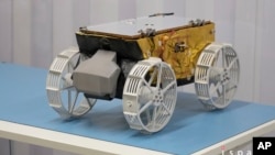 This photo provided by ispace in January 2025 shows the company's Micro Rover. (ispace via AP)