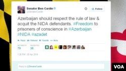 Senator Bencamin Kardinin Twitter səhifəsi