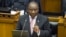 FILE: South-African President Cyril Ramaphosa addresses South African Parliament on May 22, 2019 in Cape Town.