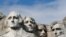 The Mount Rushmore National Monument is seen at night in Keystone, South Dakota, on July 2, 2020.